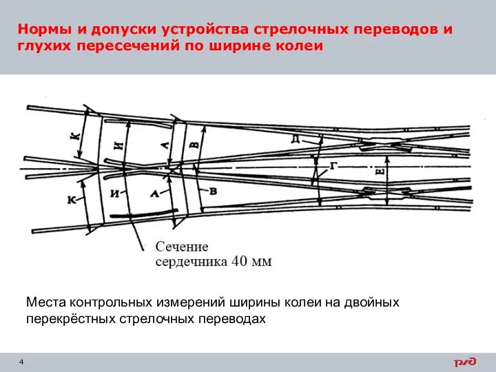 Нормы и допуски устройства стрелочных переводов и глухих пересечений по ширине колеи