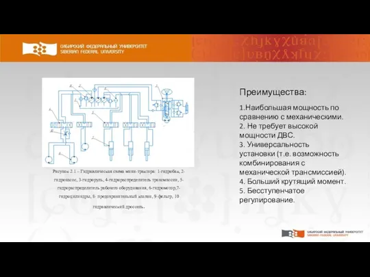 Преимущества: 1.Наибольшая мощность по сравнению с механическими. 2. Не требует высокой мощности