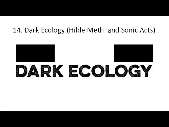14. Dark Ecology (Hilde Methi and Sonic Acts)