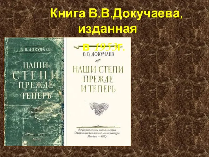 Книга В.В.Докучаева, изданная в 1953г.