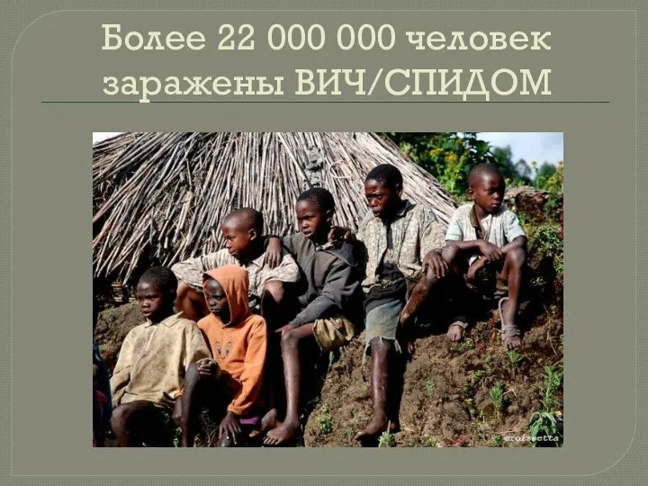 Более 22 000 000 человек заражены ВИЧ/СПИДОМ