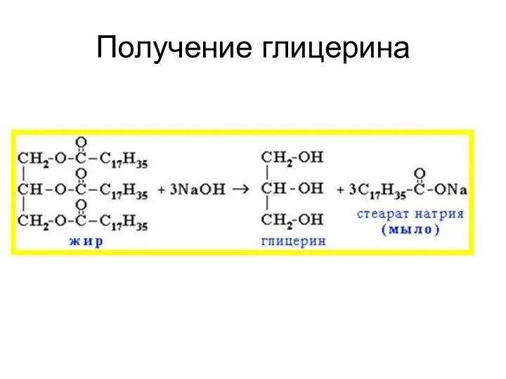 Получение глицерина