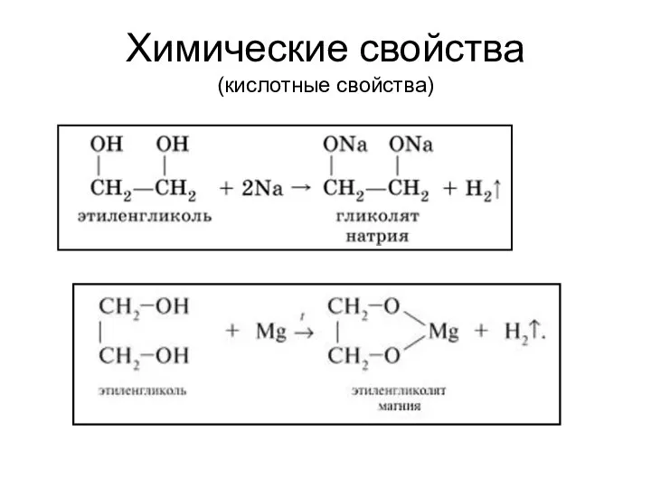 Химические свойства (кислотные свойства)
