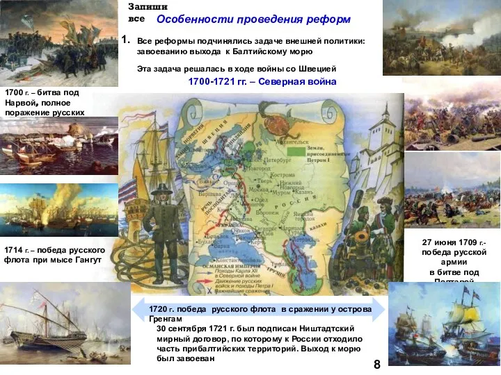 1714 г. – победа русского флота при мысе Гангут 27 июня 1709
