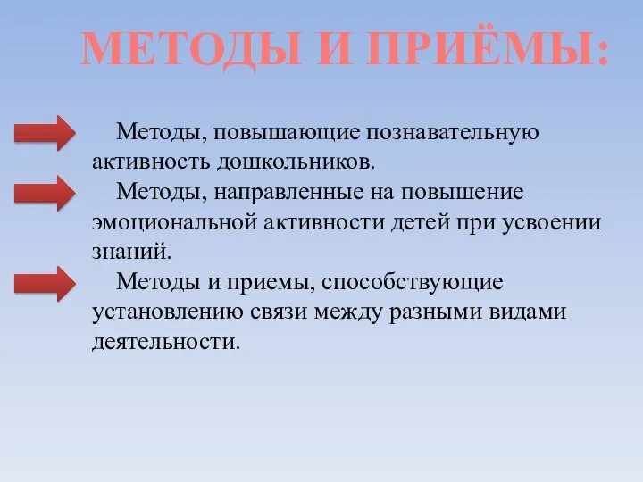 Методы, повышающие познавательную активность дошкольников. Методы, направленные на повышение эмоциональной активности детей