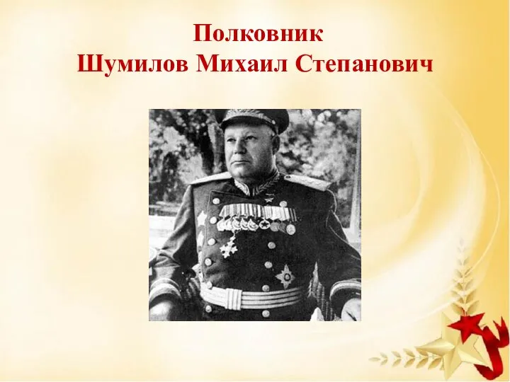 Полковник Шумилов Михаил Степанович