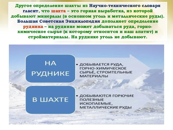 Другое определение шахты из Научно-технического словаря гласит, что шахта – это горная