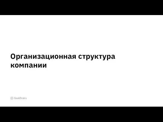 Организационная структура компании