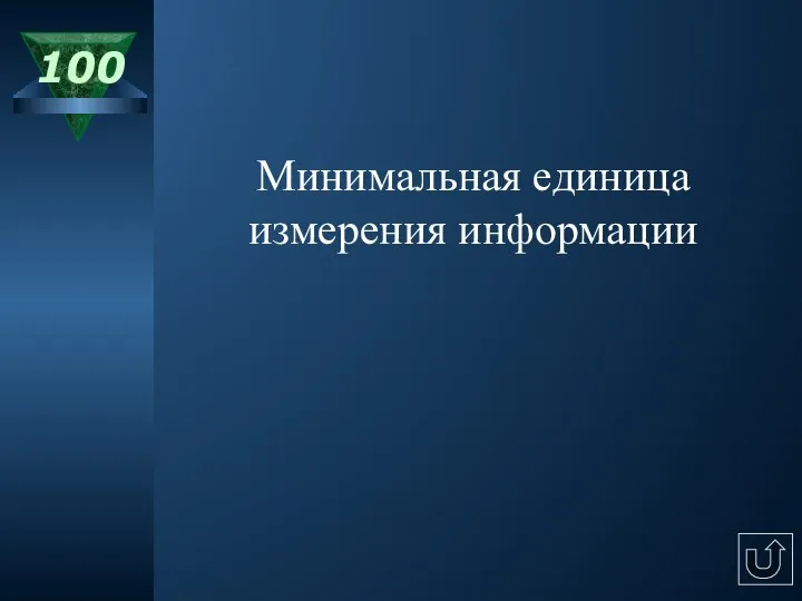 100 Минимальная единица измерения информации