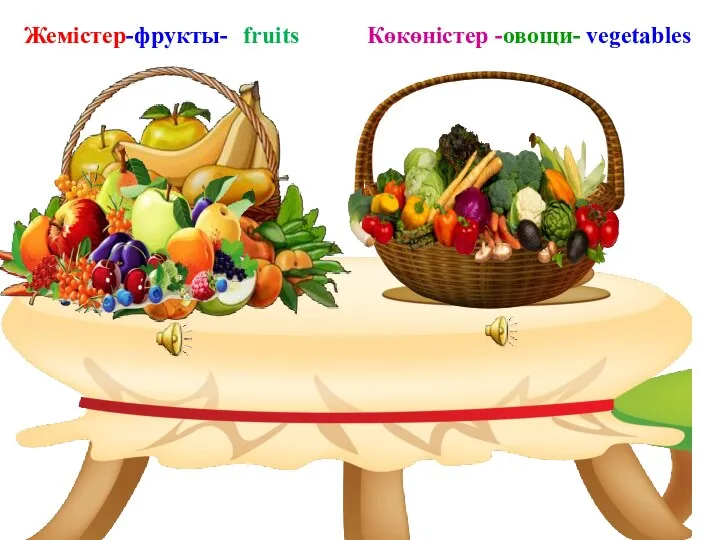Жемістер-фрукты- Көкөністер -овощи- fruits vegetables