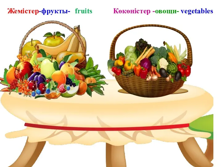 Жемістер-фрукты- Көкөністер -овощи- fruits vegetables