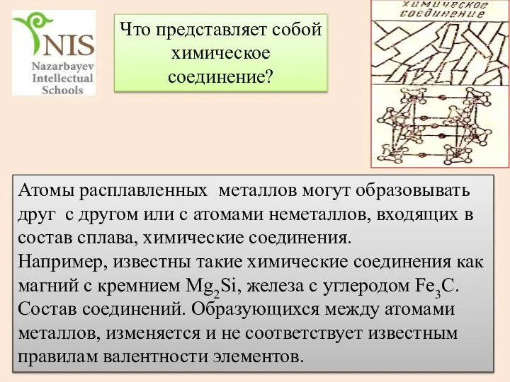 Что представляет собой химическое соединение? Атомы расплавленных металлов могут образовывать друг с