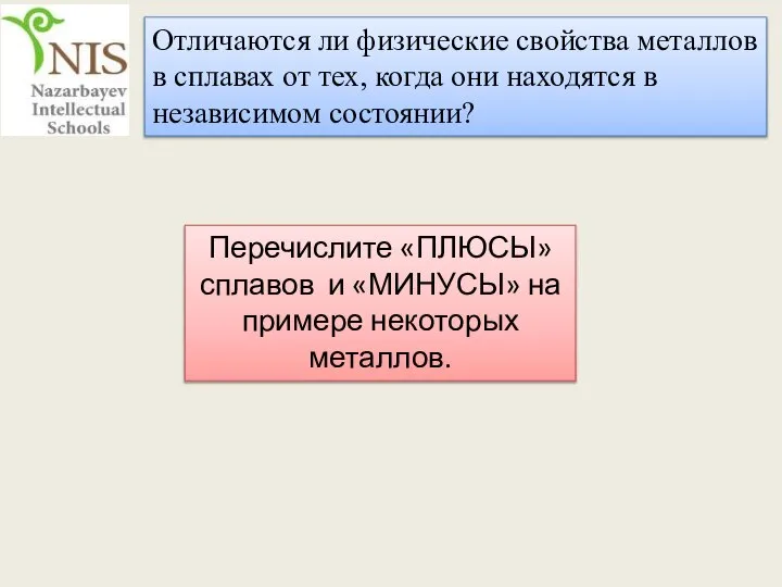 Отличаются ли физические свойства металлов в сплавах от тех, когда они находятся