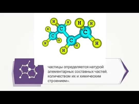 «…Химическая натура сложной частицы определяется натурой элементарных составных частей, количеством их и химическим строением».