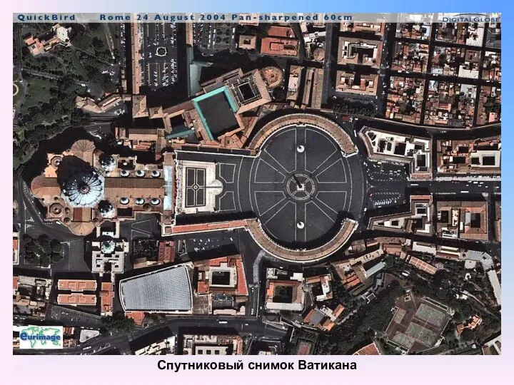 Спутниковый снимок Ватикана