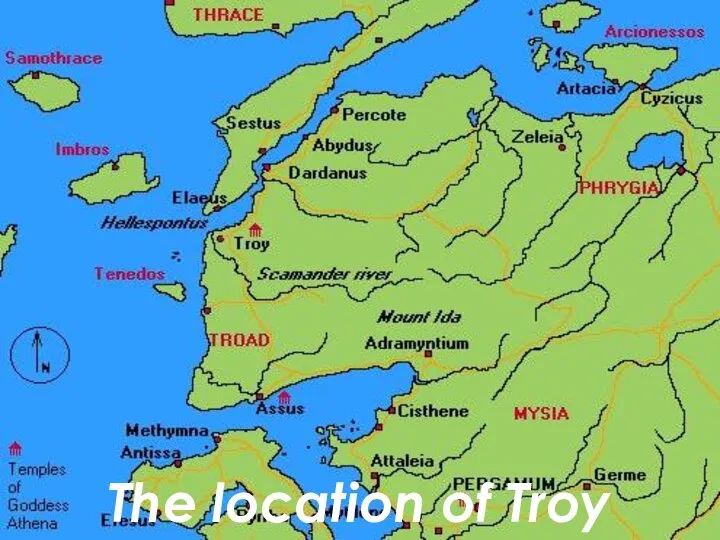 The location of Troy