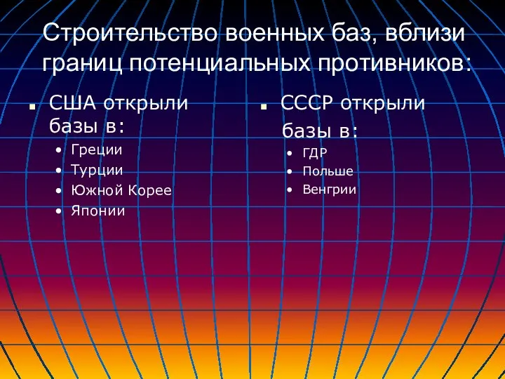 Строительство военных баз, вблизи границ потенциальных противников: США открыли базы в: Греции