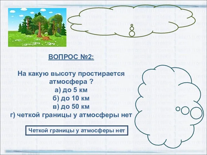 ВОПРОС №2: На какую высоту простирается атмосфера ? а) до 5 км