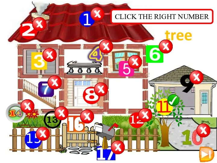 CLICK THE RIGHT NUMBER tree