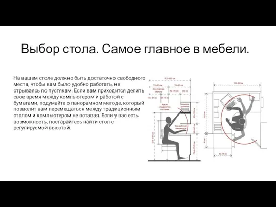 Выбор стола. Самое главное в мебели. На вашем столе должно быть достаточно