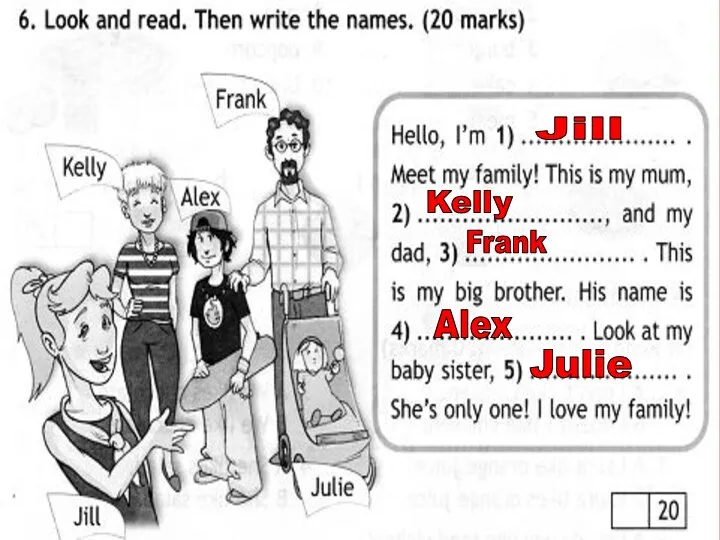 Jill Kelly Frank Alex Julie
