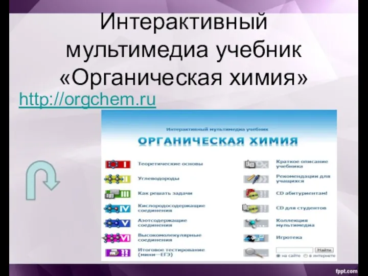 Интерактивный мультимедиа учебник «Органическая химия» http://orgchem.ru