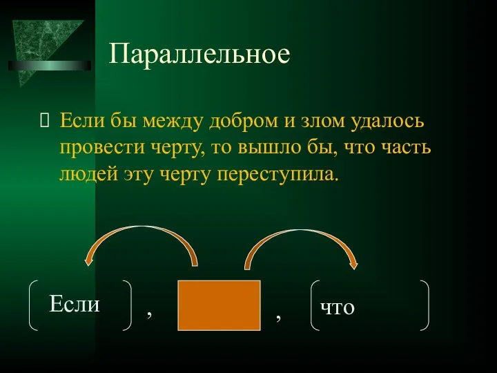 Параллельное Если бы между добром и злом удалось провести черту, то вышло