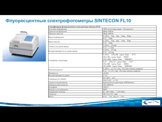 Флуоресцентные спектрофотометры SINTECON FL10