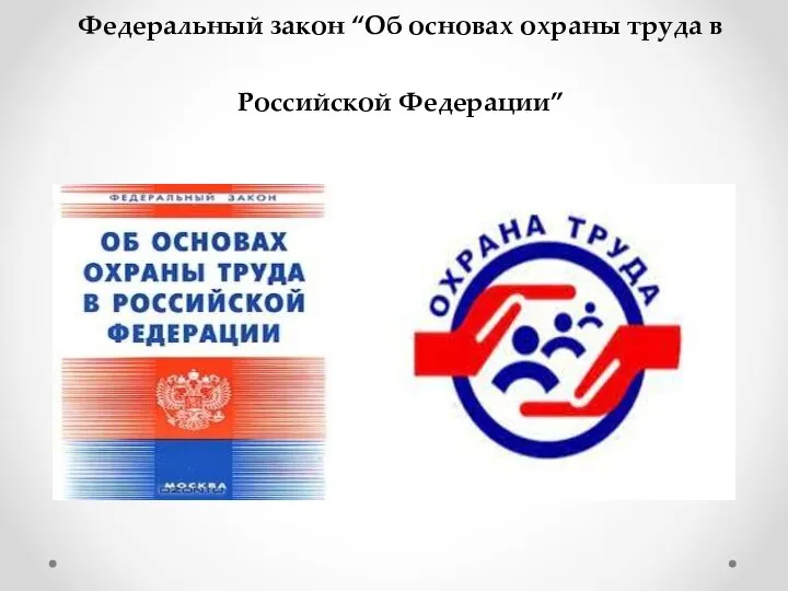 Федеральный закон “Об основах охраны труда в Российской Федерации”