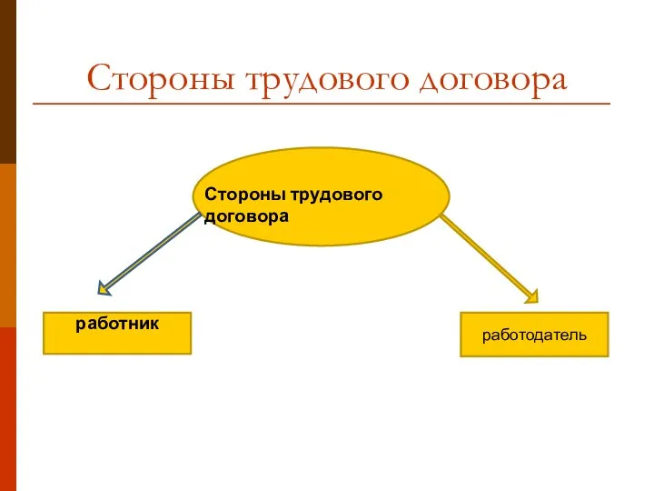 Стороны трудового договора работник работодатель