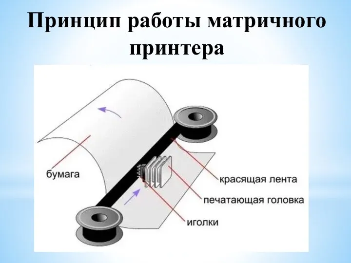 Принцип работы матричного принтера