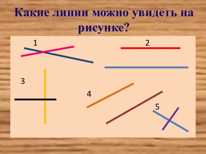 Какие линии можно увидеть на рисунке? 1 2 3 4 5