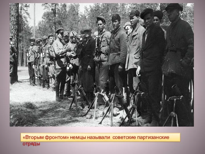 «Вторым фронтом» немцы называли советские партизанские отряды