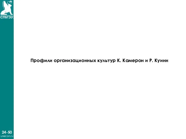 24-50 unecon.ru Профили организационных культур К. Камерон и Р. Куинн