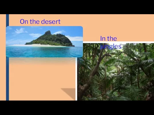 On the desert island In the jungles