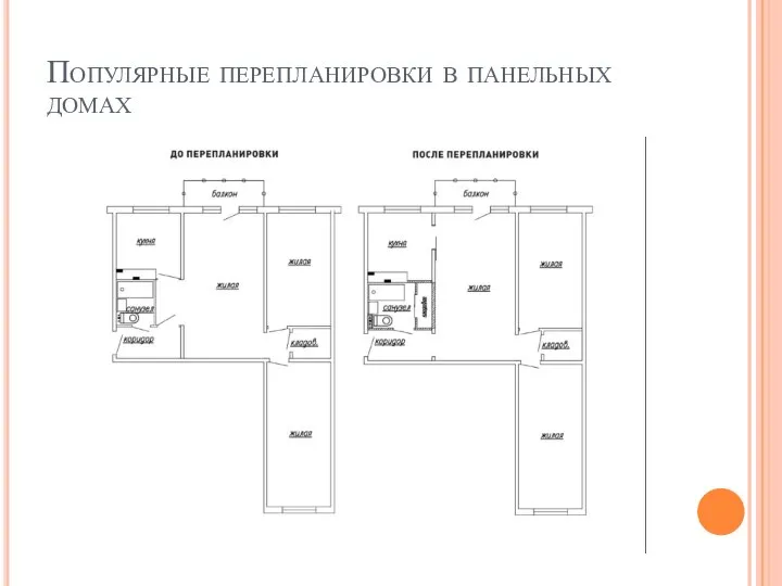 Популярные перепланировки в панельных домах