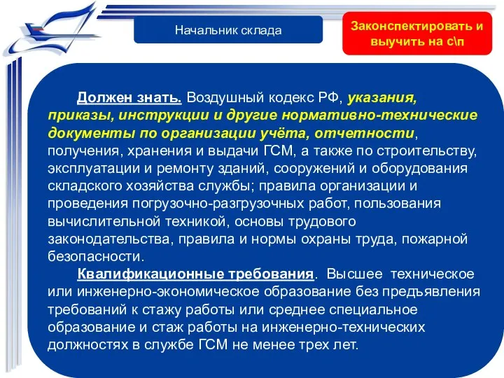 Должен знать. Воздушный кодекс РФ, указания, приказы, инструкции и другие нормативно-технические документы