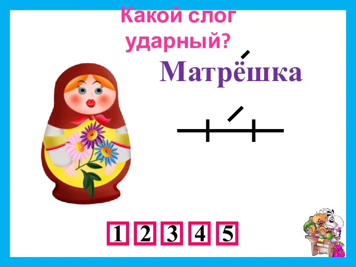 Матрёшка Какой слог ударный?