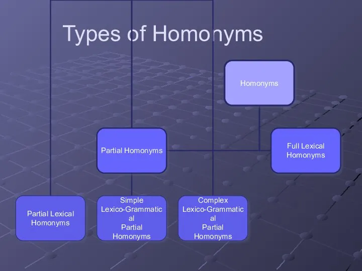 Types of Homonyms