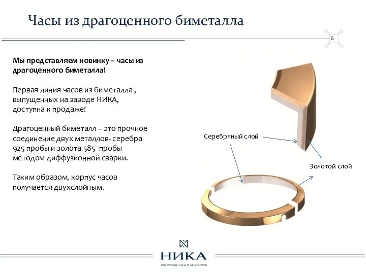 Часы из драгоценного биметалла Мы представляем новинку – часы из драгоценного биметалла!