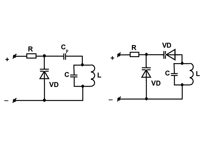 _ VD L _ C + _ R Cр VD _ C + R VD L