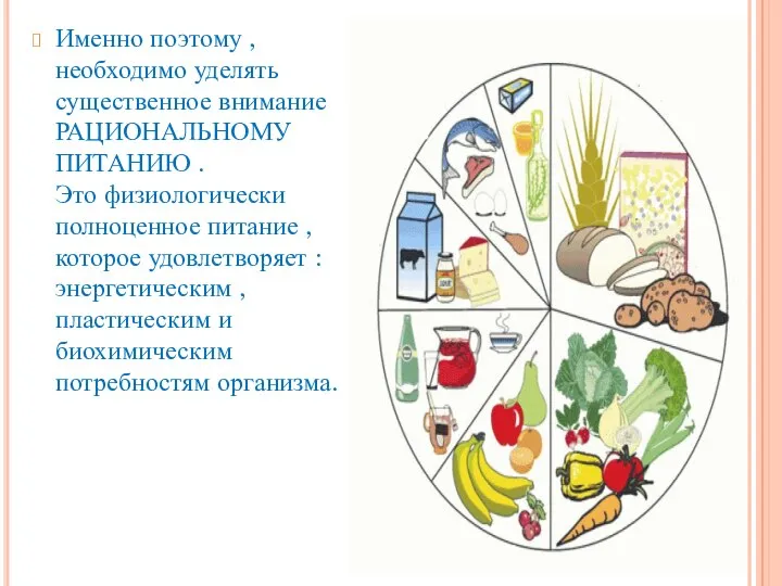 Именно поэтому , необходимо уделять существенное внимание РАЦИОНАЛЬНОМУ ПИТАНИЮ . Это физиологически