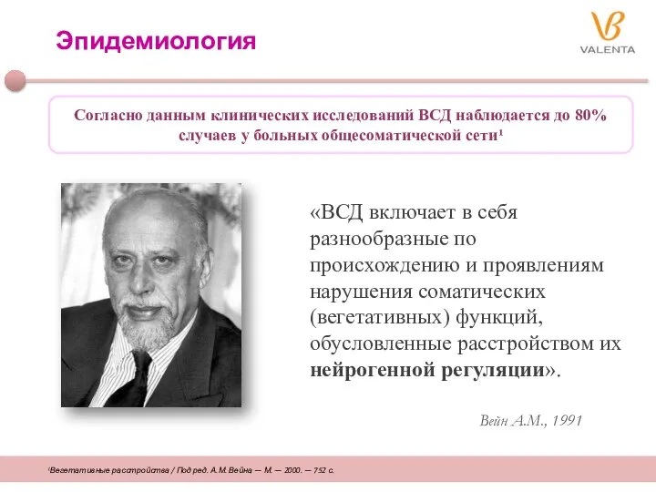 Эпидемиология «ВСД включает в себя разнообразные по происхождению и проявлениям нарушения соматических