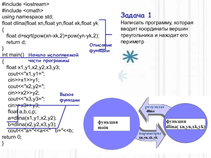 #include #include using namespace std; float dlina(float xn,float yn,float xk,float yk) {