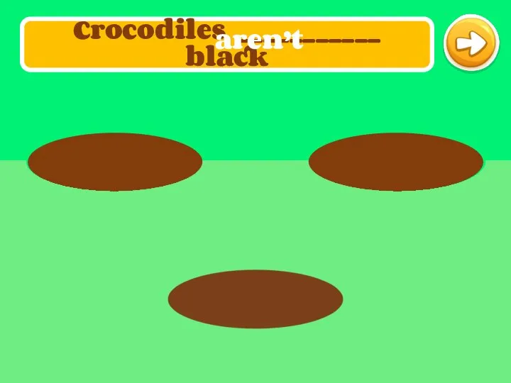 Crocodiles ___________ black aren’t
