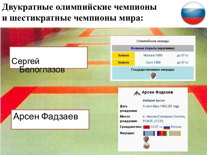 Сергей Белоглазов Двукратные олимпийские чемпионы и шестикратные чемпионы мира: Арсен Фадзаев