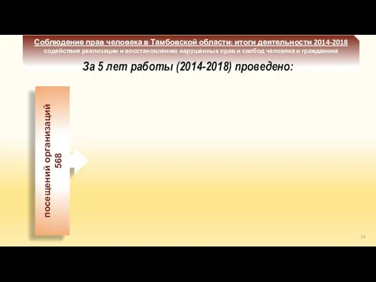 Соблюдение прав человека в Тамбовской области: итоги деятельности 2014-2018 содействие реализации и