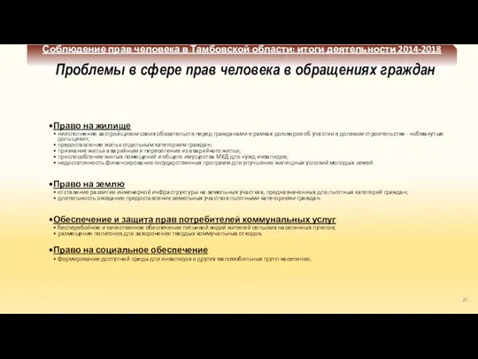 Право на жилище неисполнение застройщиком своих обязательств перед гражданами в рамках договоров