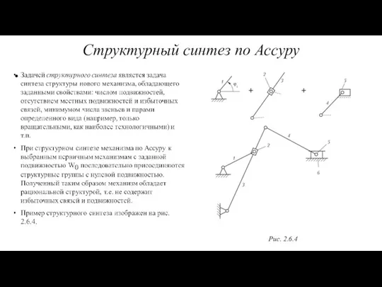 Структурный синтез по Ассуру Рис. 2.6.4