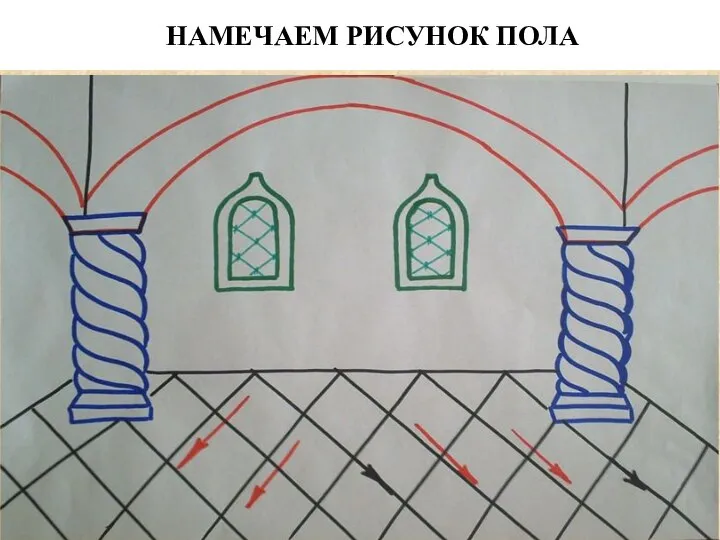 НАМЕЧАЕМ РИСУНОК ПОЛА